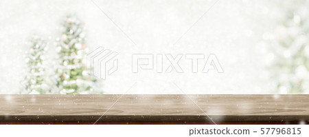 Christmas wood table top at blur bokeh christmas Christmas wood table top at blur bokeh christmas 57796815