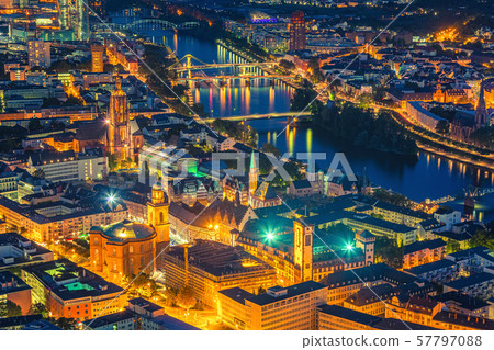 Frankfurt at night 57797088