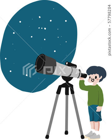 Boy starry sky astronomical observation Boy starry sky astronomical observation 57798284