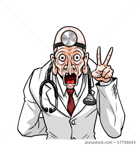 White coat doctor left choke piece right behind old man teacher doctor emotions expression White coat doctor left choke piece right behind old man teacher doctor emotions expression 57798843