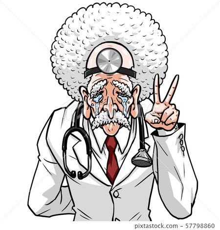 White coat doctor left choke piece right behind old man teacher doctor emotions expression White coat doctor left choke piece right behind old man teacher doctor emotions expression 57798860