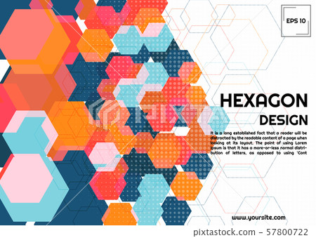 Abstract hexagon background modern style geometric Abstract hexagon background modern style geometric 57800722