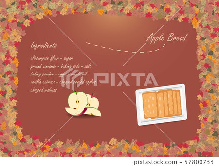 Apple bread concept vector with autumn design - Stock Illustration ...