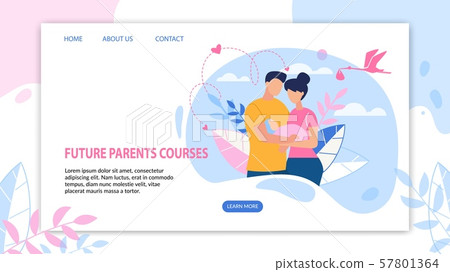 Informative Banner Future Parents Courses Flat. 57801364