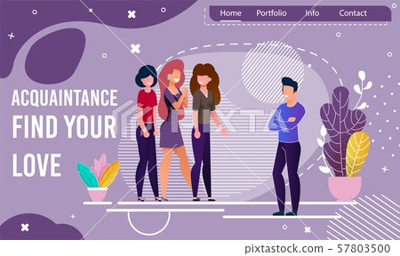 Landing Page Offering Online Acquaintance Service Landing Page Offering Online Acquaintance Service 57803500