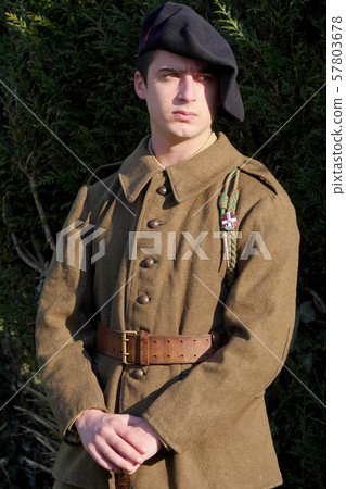 French soldier in 1940's uniform 57803678