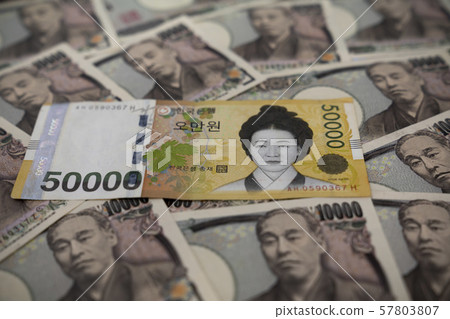 日韓貨幣形象 日韓貨幣形象 57803807