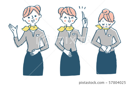 Business woman 3 pose set 57804025