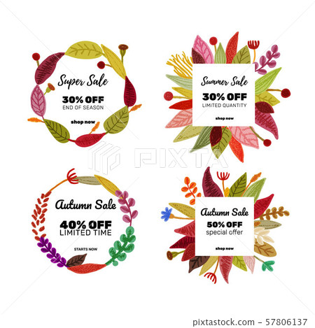 Autumn leaves wreath set Autumn leaves wreath set 57806137