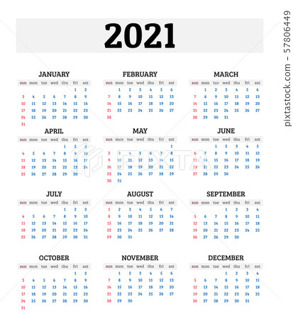 next year calendar 2021