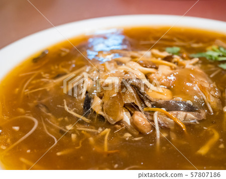 closeup mix seafood soup in taiwan 57807186