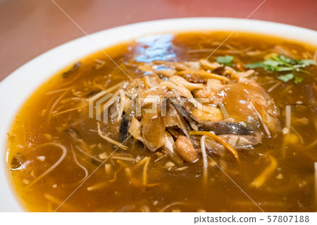 closeup mix seafood soup in taiwan 57807188