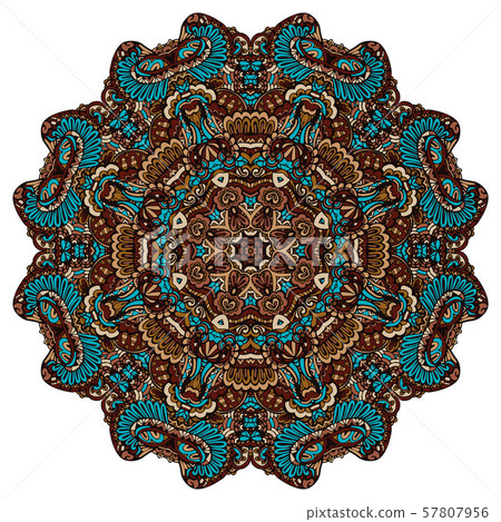 Abstract mandala floral design colorful ornament stylish element Abstract mandala floral design colorful ornament stylish element 57807956