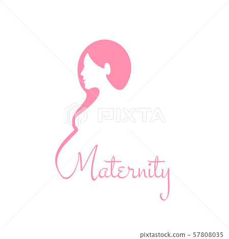 Pregnant Woman Side View Round Pregnancy Logo In Trendy Graphic Paper Cut  Craft Style Modern Design For Poster Banner Vector Illustration Isolated On  White Background Stock Illustration - Download Image Now - iStock