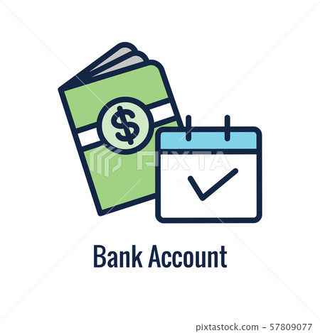 Retirement Savings Icon with retiring & monetary Retirement Savings Icon with retiring & monetary 57809077