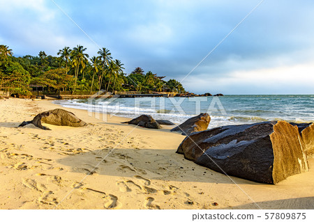 Beach on Ilhabela island one of the main tourist Beach on Ilhabela island one of the main tourist 57809875
