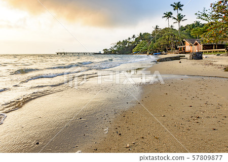 Beach on brazilian Ilhabela tropical island at Beach on brazilian Ilhabela tropical island at 57809877
