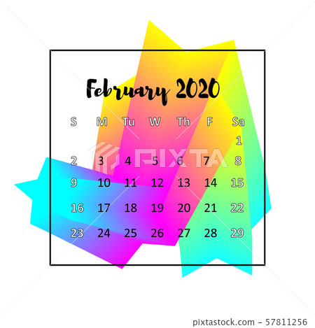 2020 Calendar design abstract concept 2020 Calendar design abstract concept 57811256