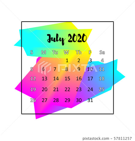 2020 Calendar design abstract concept 57811257