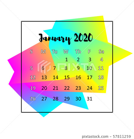 2020 Calendar design abstract concept 57811259