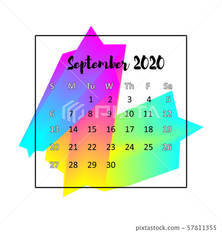 2020 Calendar design abstract concept 57811355