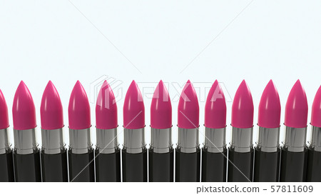 The pink lipstick 3d rendering for cosmetics concept The pink lipstick 3d rendering for cosmetics concept 57811609