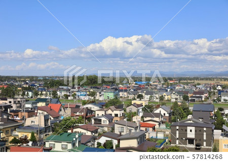 Nanporo townscape seen from Nanporo Bureau 57814268