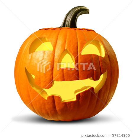 Halloween Pumpkin On White background 57814500