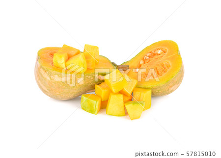 half and square cut fresh butternut pumpkin with half and square cut fresh butternut pumpkin with 57815010