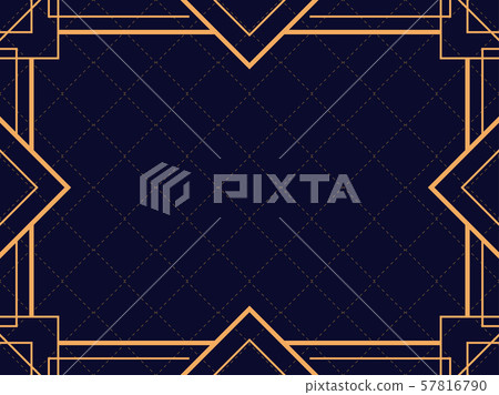 Art deco frame. Vintage linear border. Design Art deco frame. Vintage linear border. Design 57816790