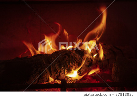 Natural fireplace burning wallpaper Natural fireplace burning wallpaper 57818053