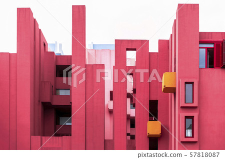 La Muralla Roja building by modern Spanish architect Ricardo Bofill, Calp, Spain 57818087