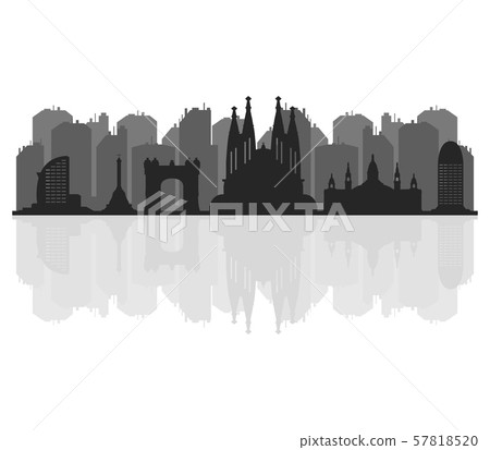 barcelona skyline barcelona skyline 57818520