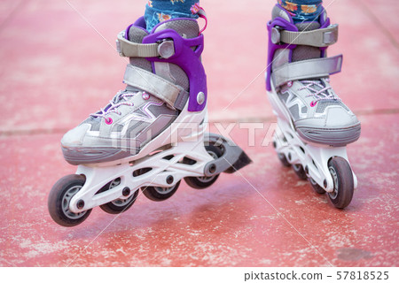 Close up on roller skate shoes. Concept of youth, and sport lifestyle. 57818525