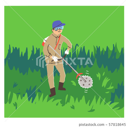 Men who are mowing 57818645