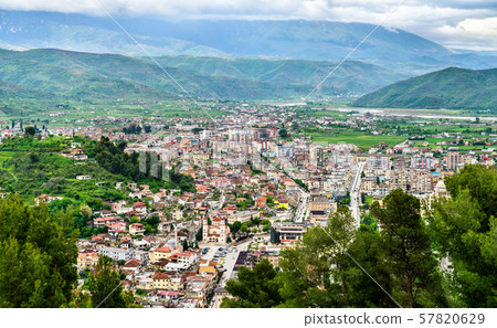 Aerial view of Berat town in Albania 57820629