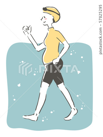 Maternity swimming underwater walking 57825295