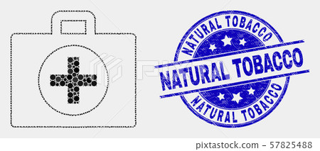 Vector Dot Medical Case Icon and Scratched Natural Tobacco Watermark Vector Dot Medical Case Icon and Scratched Natural Tobacco Watermark 57825488