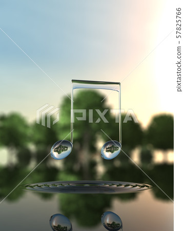 CG 3D illustration 3D symbol note music concert eighth note CG 3D illustration 3D symbol note music concert eighth note 57825766