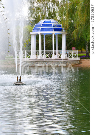 Rotunda on the shore of the pond Rotunda on the shore of the pond 57830637