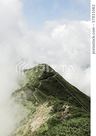 View of Mt. Shinkoshi from the summit of Mt. View of Mt. Shinkoshi from the summit of Mt. 57831062