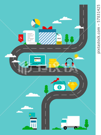 Flat Vector Illustrations-Internet Shopping 57831425