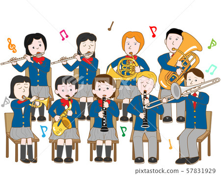 高中學生玩樂器 57831929