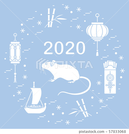 New year Rat symbol 2020 Chinese japanese calendar New year Rat symbol 2020 Chinese japanese calendar 57833068