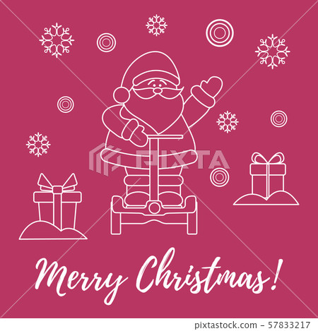 Santa Claus, gifts, snowflakes Santa Claus, gifts, snowflakes 57833217