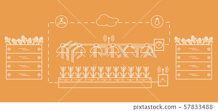 Smart farm and agriculture New technologies. Smart farm and agriculture New technologies. 57833488