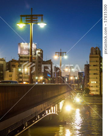 Ryogoku Bridge night view Ryogoku Bridge night view 57835300