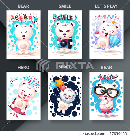 Cute animals - set polar bear 57839433