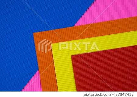 Multi coloured corrugated paper texture, use for 57847433