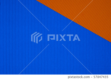 Blue and orange corrugated paper texture, use for 57847435
